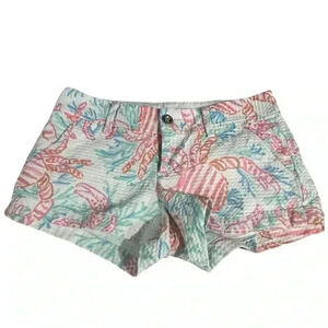 Lilly Pulitzer Walsh Shorts Getting Steamy Pink Orange Size 2 preppy outer banks